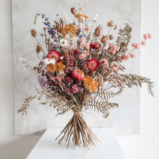 Dried Flower Meadow Bouquet featuring Spring flowers.