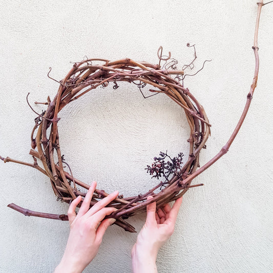 Grapevine wreath handmade design