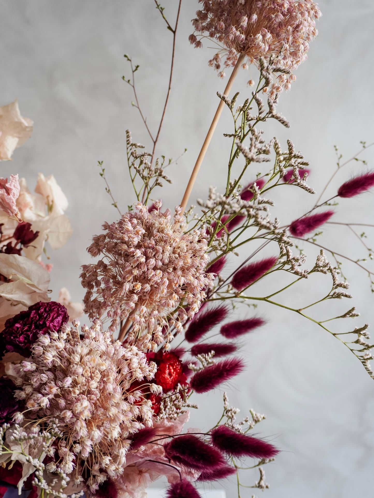 Crimson Clover - Exclusive Dried Flower Vase